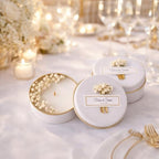 Personalized Natural Soy Wax Wedding Favor Candle Gift Set for Guest - Fall Winter Christmas Custom Dried Flower Bridal Baby Shower Gifts in Bulk (Yellow Flower, 80 Pieces) - Image 6