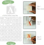 132 Pcs Baby Shower Game Blocks to Decorate, Includes 56 Stencils 50 Wooden Blocks 24 Acrylic Markers 1 Storage Box - Plain Wooden Blocks Great for Baby Shower Activities for Guests - Image 2
