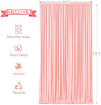 10ft x 15ft Blush Pink Wrinkle Free Backdrop Curtains for Wedding Party Backdrops Curtain Drapes Fabric Decorations Photo Back Drop Cloth for Baby Shower Photography Stage Reception - Image 5