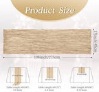 20 Pack Beige 17 x 108 Inch Cheesecloth Table Runner - Boho Gauze Sheer Fabric for Wedding Baby Shower Party Home Decor - Image 2