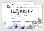 50 Blank RSVP Cards with White Envelopes Floral 4"x6" Response Cards-RSVP Reply Card for Wedding-Bridal Shower-Baby Shower-Rehearsal Dinner - Image 4