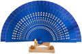 Personalized Sandalwood Fan Wedding Favors&Birthday Gifts&Christmas Gift Custom Wooden Fans Party Favor Bridal Shower Gifts (Dark Blue,20 pcs) by jifu