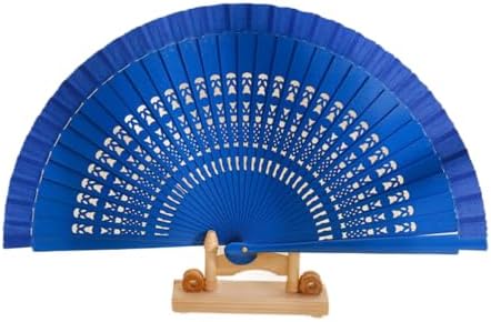 Personalized Sandalwood Fan Wedding Favors&Birthday Gifts&Christmas Gift Custom Wooden Fans Party Favor Bridal Shower Gifts (Dark Blue,20 pcs) by jifu