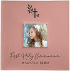Personalized Photo Album, Engraved Religious Cross Leatherette Photo Album, Holds 200 4" x 6" Photos, Baptism Picture Album, First Holy Communion Keepsake, Confirmation Gift by GiftsForYouNow