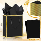 Epoesch 36 Pack Gift Bags with Handles & 36 Tissue Papers – 8x5x10 Inches - Image 2