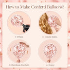 HIINS Rose Gold White Balloon Stand Kit Set of 2 with Base for Party Decor - Image 7