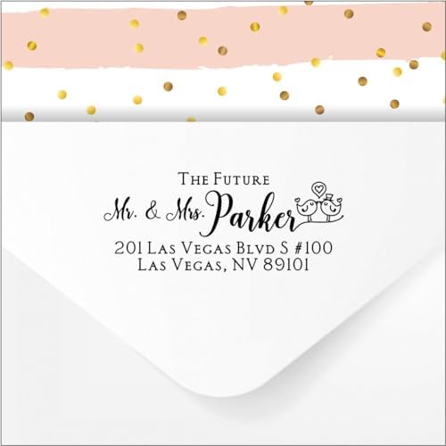 Personalized Self Inking Address Stamp - Future Mr and Mrs for Wedding - Image 4