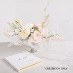 Andaz Press Personalized Wedding Guestbook with Gold Accents, Dusty Blue at Last White Guest Sign in Guest Registry 120 Pages 8.5 X 8.5 Memories Book for DIY, Scrapbook, Photo Album - Image 3