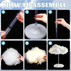 Wettarn 6 Set Cloud Decoration for Table Centerpiece, Cloud Ceiling Kit - Image 2