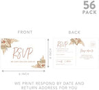 Andaz Press 56-Pack Personalized RSVP Postcards for Wedding Boho Dried Palm Leaves Cardstock Response Reply Cards for Bridal Shower Baby Shower Birthday Event Custom Date and Return Address 4 x 6-Inch - Image 5