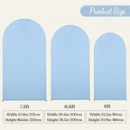Wedding Arch Backdrop Cover Set of 3, White and Blue Double Color Arch Stand Cover, 7.2FT, 6.6FT, 6FT Spandex Fitted Arch Covers for Wedding Baby Shower Party Banquet Photography Background Decoration - Image 6