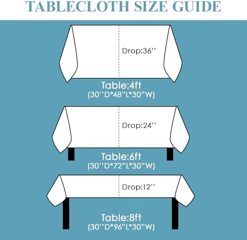 VidaFete Classic Series 6 Pack 60x120inch White Rectangle Tablecloth - Image 2