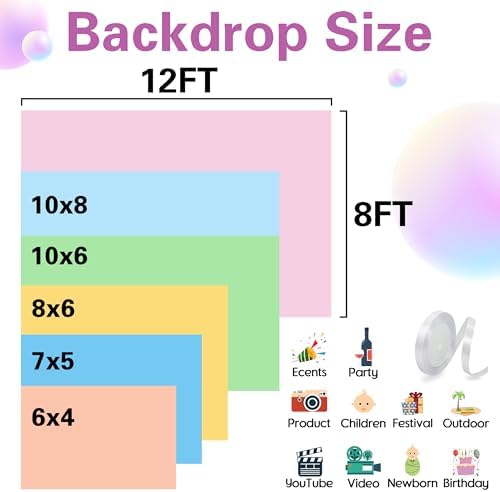 Gender Reveal Backdrops 12x8 FT Boy or Girl Backdrop Blue and Pink Gender Reveal Decorations Banners for New Born Baby Shower Kids Birthday Party Supplies Large Photo Props Background - Image 7