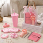 62Pcs Baby Shower Prizes for Guest Winners Handheld Fan Party Favor Set Thank You Gift with Plastic Tumbler,Notebooks,Hair Claw Gift Bags for Party Game Wedding Bridal Shower Favors (Pink, 6 Sets) - Image 4