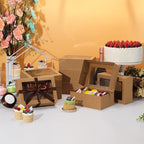 COTOPHER 30Pcs Cookie Boxes with Ribbons, 9x6x3 Inch Brown Bakery Boxes - Image 4