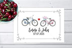 Andaz Press Custom Personalized Disposable Paper Placemats, 12 x 18 Inch, Set of 25, Couple Vintage Bicycle, Tableware, Dining, Tabletop, Table Setting for Wedding, Bridal Shower - Image 4