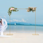 6.6ftx6.9ft Backdrop Stand, Portable Pipe and Drape Backdrop Stand for Parties Silver Wedding Garden Balloon Arch Frame for Wedding Birthday Parties Banquets Background Decor (6.6x 6.9ft) - Image 4