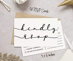 50 Blank RSVP Postcards Classy Script Style Print 4"X6" Response Cards,RSVP Reply Card for Wedding,Bridal Shower,Baby Shower - Image 4