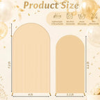 2 Set Wedding Arch Cover, Champagne Ripple & Solid Stretchy Backdrop Cover - Image 2