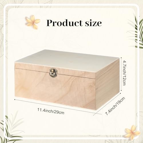 Geelin Wooden Wedding Card Box with Letter Flag Rustic,Natural Color - Image 2