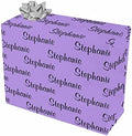 MyPupSocks Custom Photo Face Birthday Gift Wrapping Paper Sets Initials Name Text Purple for Birthdays, Easter, Mothers Day, Weddings, Baby Showers 3 Rolls 58"x 23" by MyPupSocks