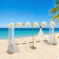 Wedding Arch Backdrop Stand Gold 19.7*9.8FT Adjustable Wedding Arches for Ceremony Metal Balloon Arch Stand Garden Arbor Frame for Wedding Birthday Party Baby Shower Photo Booth Background Decoration by AKaSping
