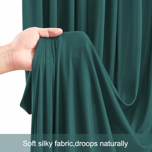 10ft x 15ft Emerald Green Wrinkle Free Backdrop Curtains for Wedding Party Backdrops Curtain Drapes Fabric Decorations Photo Back Drop Cloth for Baby Shower Photography Stage Reception - Image 6