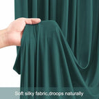 20ft x 12ft Emerald Green Backdrop Curtains Wrinkle Free Backdrop Curtain for Wedding Parties Fabric Backdrops Drapes Back Drop Cloth Bridal Shower Stage Curtains Wedding Decorations for Reception - Image 6