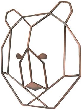 NoJo - Metallic Copper Wire Shaped Bear Head Wall Art, Nursery Wall Art, Kid Room Décor, Playroom Art, 10 inch x 10 inch - Image 2