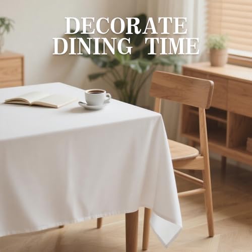 DRESSMAKER 6 Pack White Table Cloth Rectangle 60X126 Inch Fit 8FT Table - Image 6