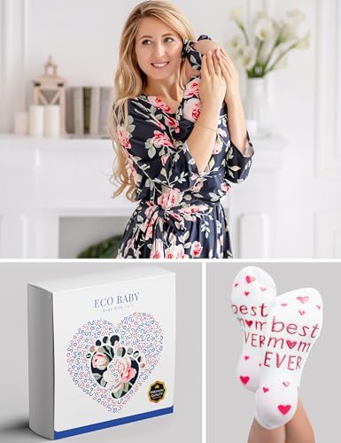 Mommy and Me Robe and Swaddle Set | Maternity Robe Matching Baby Girl, Boy - Image 6