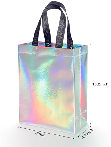 BLEWINDZ 100 Medium Reusable Gift Bags with Handles - Ideal Party Favors & Shopping Bags (10 Colors) - Image 4