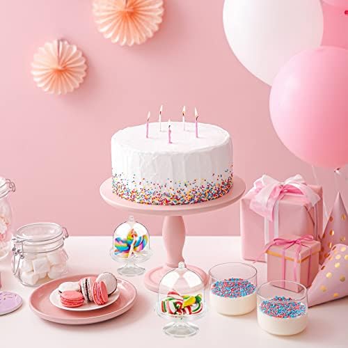 Tessco for you 48 Pcs Plastic Mini Cake Stand with Dome Lid Clear - Image 3