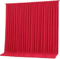 10x10ft Red Backdrop Curtain Panels for Parties - Wrinkle Free Polyester Photo Curtain Backdrop Wedding Back Drop Fabric Drapes for Party Decorations Background for Photography by WishCare