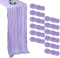 12 Pack Lavender Purple Cheesecloth Table Runner 10Ft 23 x 120 Inch by RestfulGlow