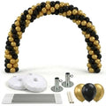 PMU DIY Professional Balloon Arch Deluxe Kit (Black and Gold) Balloon Garland for Party Decoration, Decoration Kit for Birthday Party, Wedding, Graduation, Baby Shower (41686-61646) Pkg/1 by PMU