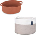 COMSE Small Woven Basket with Gift Bags and Ribbons, Gift Basket Empty, and Large Storage Basket, Large Blanket Baskets, Laundry Hampers by COMSE