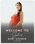 Andaz Press 16"x20" Personalized Canvas Baby Shower Welcome Sign, Custom Photo Rustic Gender Neutral Large Welcome Baby Shower Sign for Easel Stand, Baby Shower Decorations by AndazPress