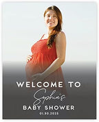Andaz Press 16"x20" Personalized Canvas Baby Shower Welcome Sign, Custom Photo Rustic Gender Neutral Large Welcome Baby Shower Sign for Easel Stand, Baby Shower Decorations by AndazPress
