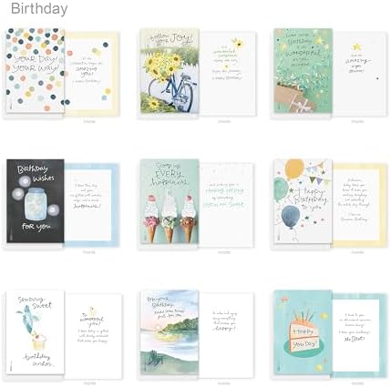 American Greetings 65-Count All-Occasion Greeting Card Pack, Assorted Watercolor & Playful Illustration Designs designed by Kathy Davis Studios, A6 (Pack of 4) - Image 4