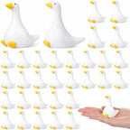Deekin 50 Pcs Rubber Goose 2 Inch One Silly Goose Party Favors Bulk Silly Geese with Raised Wings for Party Baby Shower Birthday Cake Topper Gifts Fillers Decoration by DEEKIN