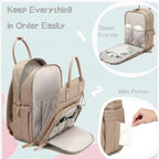 LORADI 18 Pockets Large Diaper Bag Backpack - Image 3
