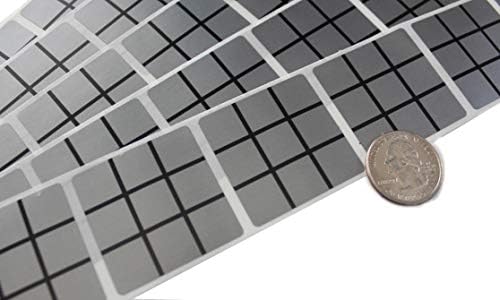 My Scratch Offs 1.5 in Silver Square Tic-Tac-Toe Grid Stickers, 250 Pack by MyScratchOffs