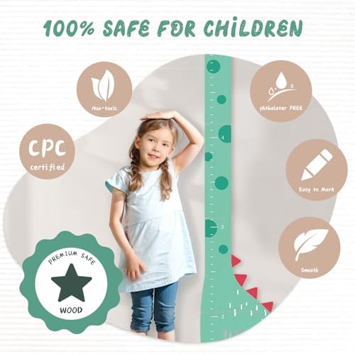 Custom Kids Measuring Wall Chart, Wood Name Height Tracker - Image 5