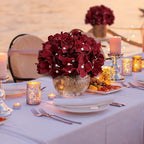 11.81 Inch Burgundy Hydrangea Flower Balls for Centerpieces - Image 6