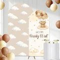 2PCS We Can Bearly Wait Arch Backdrop Cover Bear Baby Shower Backdrop by Tarndom