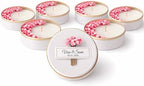 Personalized Natural Soy Wax Wedding Favor Candle Gift Set for Guest - Fall Winter Christmas Custom Dried Flower Bridal Baby Shower Gifts in Bulk (Pink Flower, 80 Pieces) by MoreAndMoreFavors