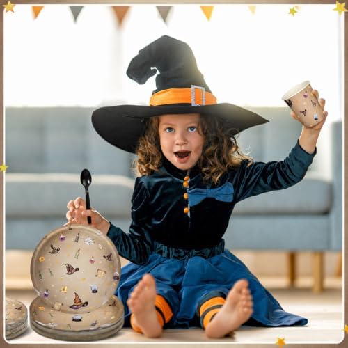 Dandat 350 Pcs Baby Shower Set, Magical Wizard, Black - Image 6