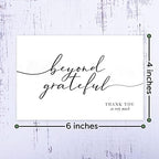 120 Heavyweight Blank Thank You Cards with Envelopes Beyond Grateful Thank You Cards, Bridal Shower, Engagement, Graduation, Wedding Bulk Pack Card with Envelopes & Stickers (4 x 6 Inches) (120 Pack) - Image 7