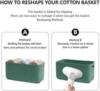 MiniArk Large Storage Baskets for Shelves, 17 x 13 x 7.5” Closet Organizers Bins for Clothes Blanket Towels, Baby Nursery, Toy Baskets Box, Woven Rope Baskets, 2 Packs Green - Image 7